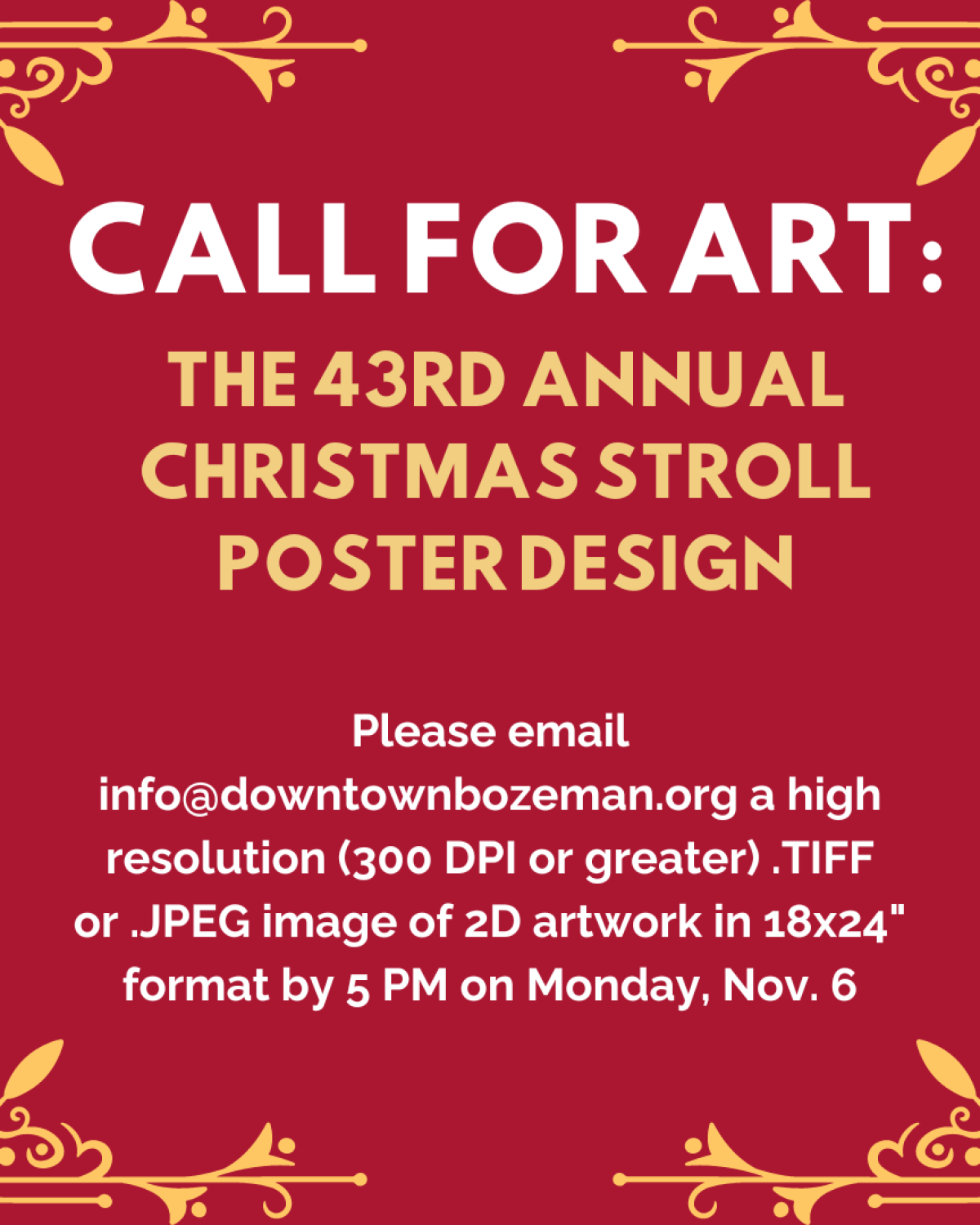 Call for Art Christmas Stroll Poster