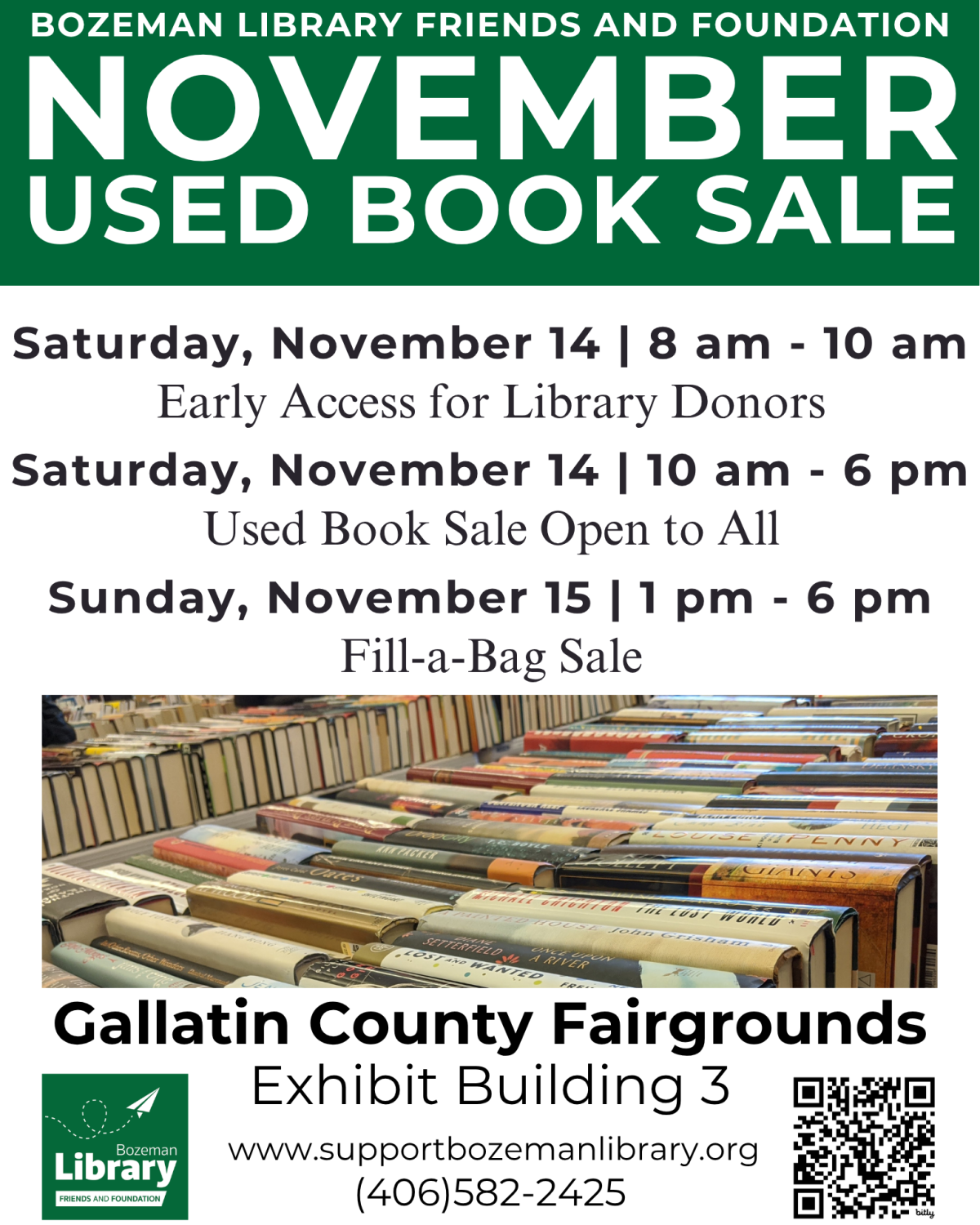 November 2026 Book Sale Poster QR