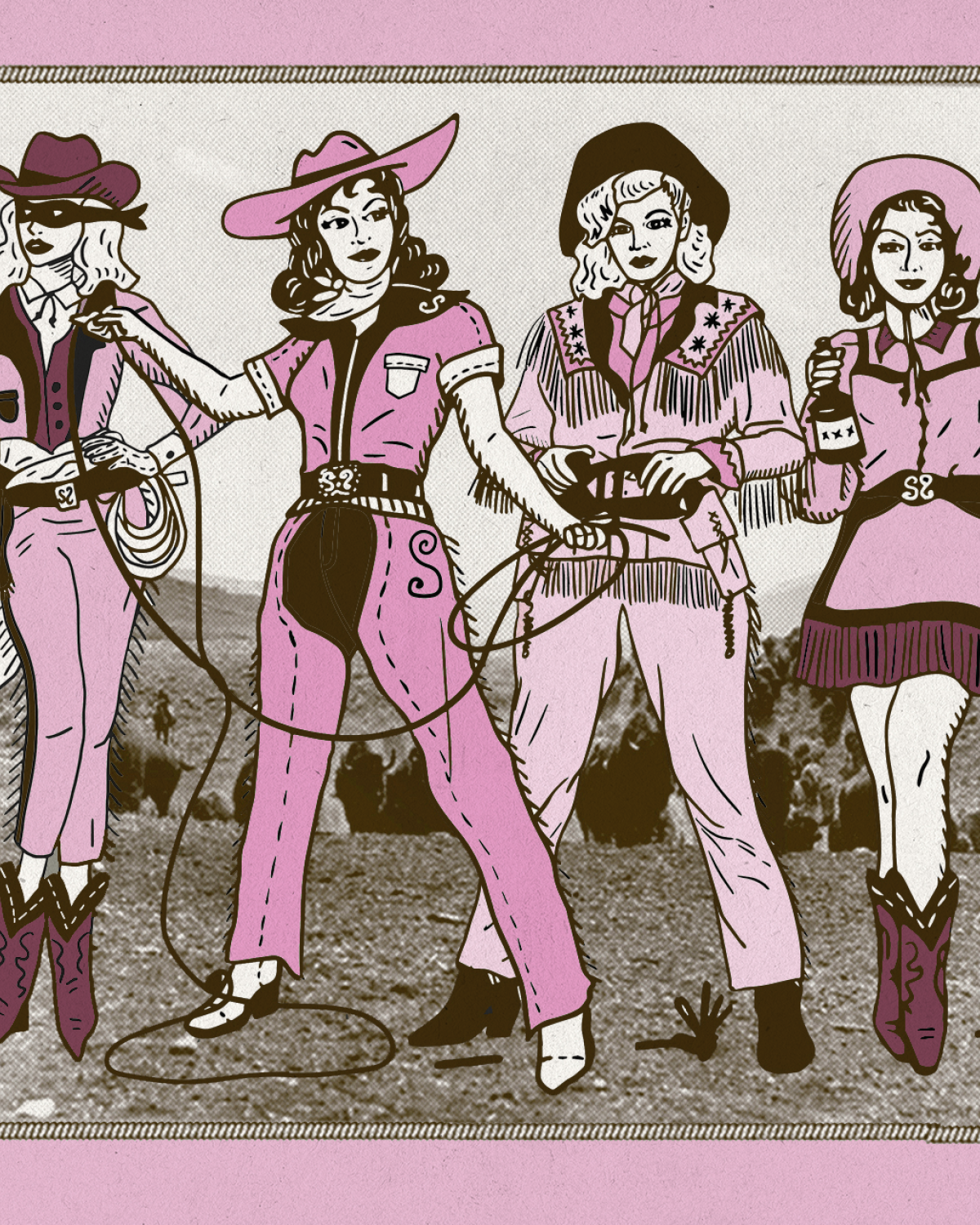 Pink Lady Gang Sticker