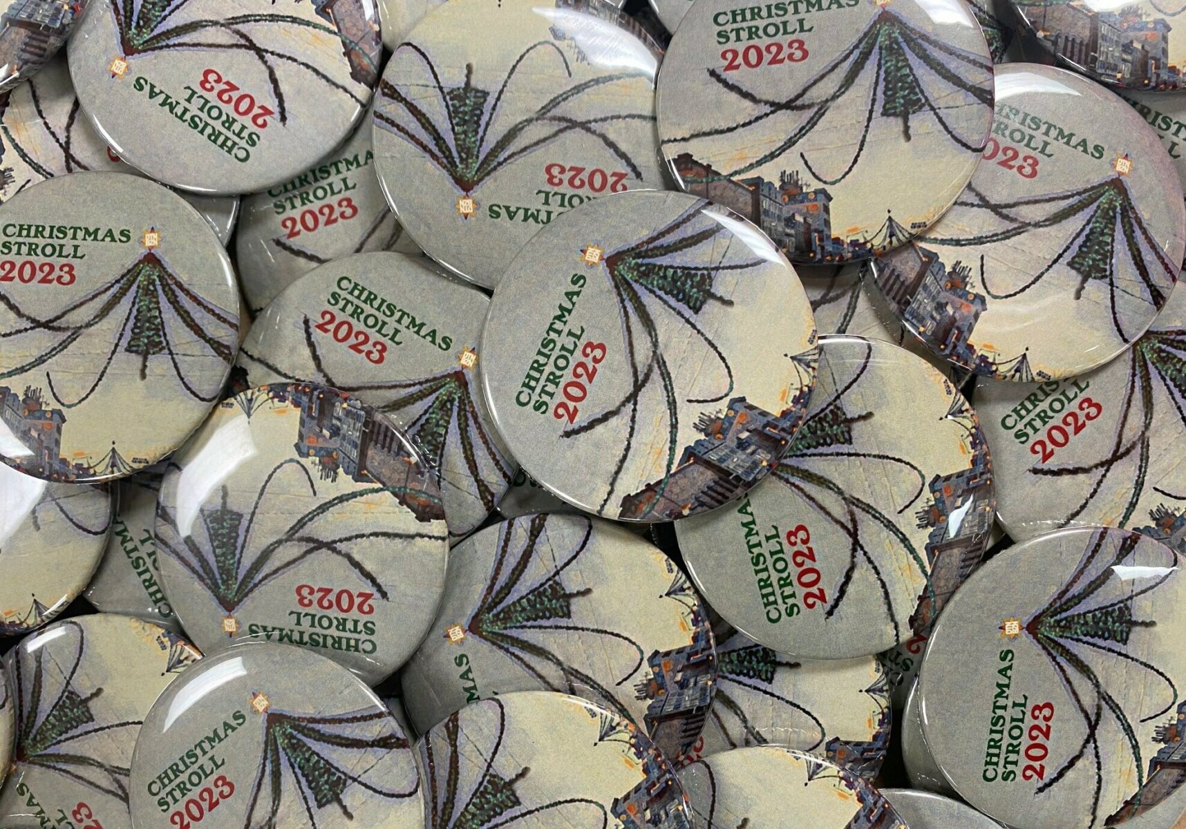 Buy Your Official 2023 Christmas Stroll Button TODAY!