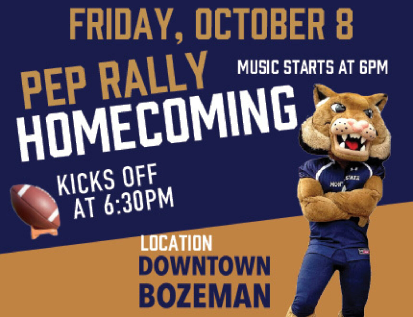 MSU Downtown Bozeman Pep Rally Friday, October 7th, 2022